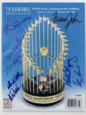 New York Yankees Magazine Signed by 8 Whitey Ford Bernie Williams Dock Ellis