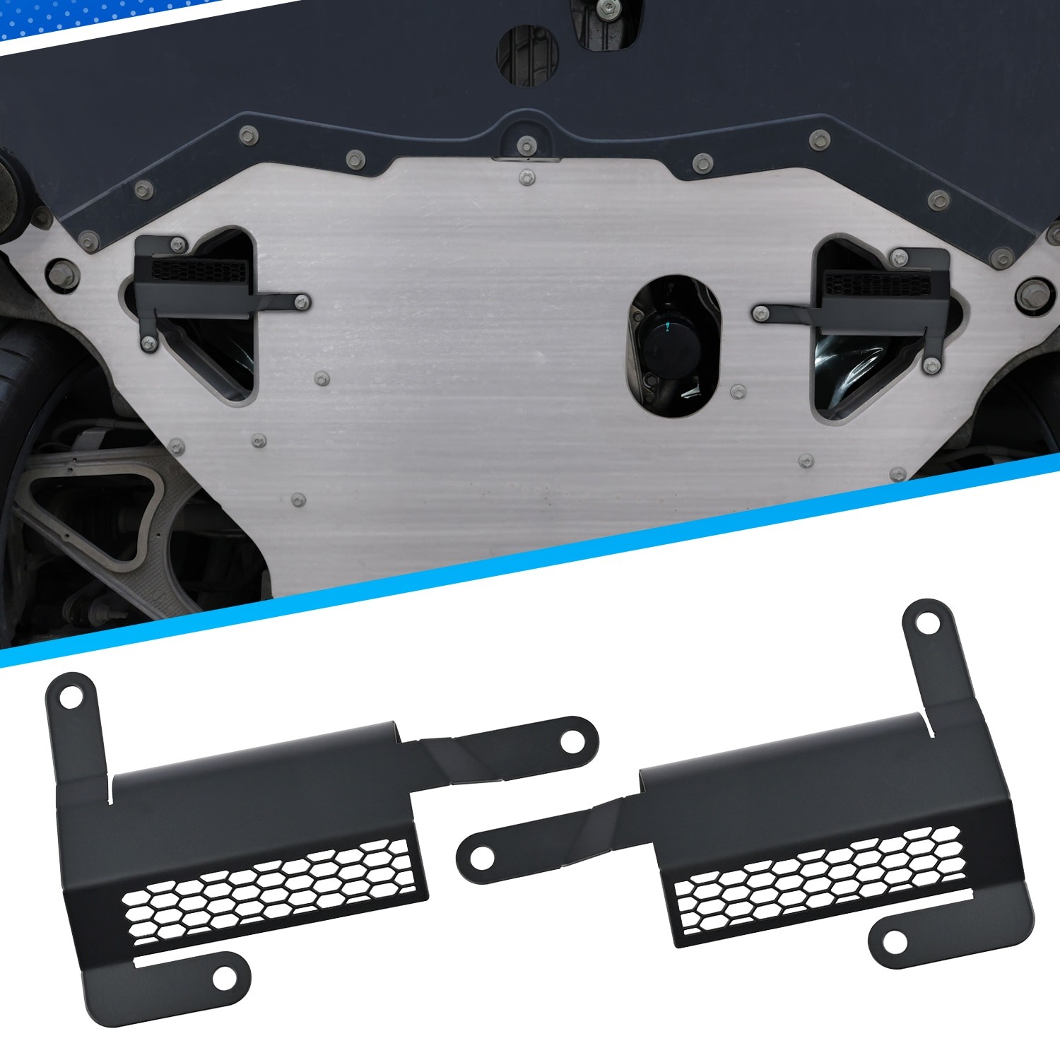 For Corvette C8 2020+ Pair Underbody Rear Air Deflector Black 85580653 ...