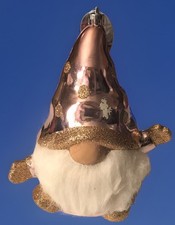 Holiday Time Shatterproof Pink Gnome with Glitter Christmas Ornament Decor 8"