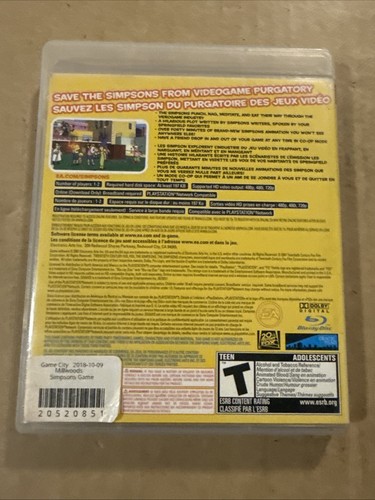 The Simpsons Game (Sony PlayStation 3, 2007) PS3 Complete w/ Manual TESTED WORKS - Picture 6 of 20