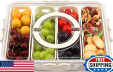 KocelFir Fridge Fruit Storage Containers - 4 Comp. Snackle Box Organizer