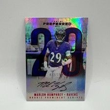 2017 Panini Preferred Rookie Prominent Scripts Marlon Humphrey Auto RC #267 /199