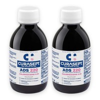 2 Pack Curasept ADS 220 Chlorhexidine 0.2% Mouthwash 200ml Alcohol Free Rinse