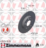 Zimmermann Bremsscheiben Hinten Voll FüR Renault Zoe BFM ZOE Kasten/SchräGheck
