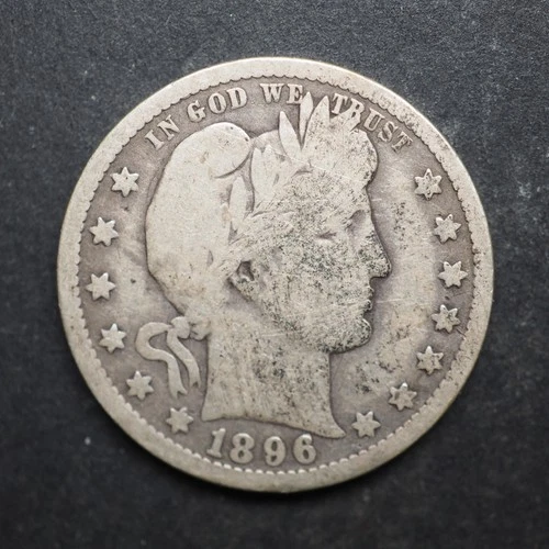 1896  *O * BARBER SILVER QUARTER  ***NICE*** FREE SHIPPING   C2040