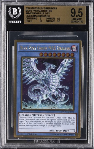2017 YU-GI-OH! THE DARK SIDE OF DIMENSIONS BLUE-EYES CHAOS MAX DRAGON BGS 9.5