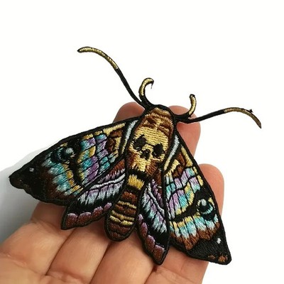 Vibrant Mixed Color Embroidered iron on patch 2+3/4 x 2 inches FREE SHIPPING