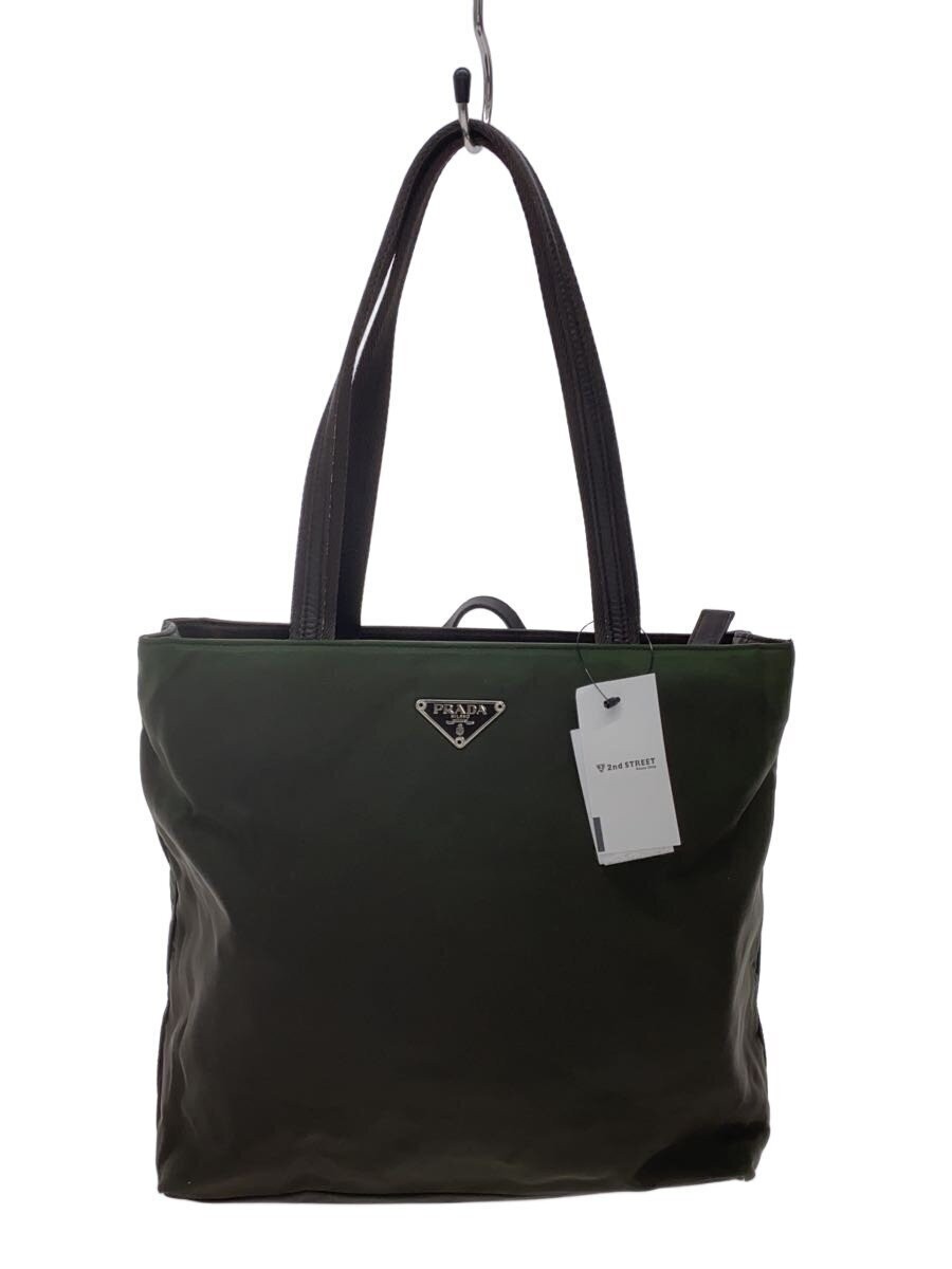 PRADA Triangle Logo Triangle Logo Bag Nylon KHK