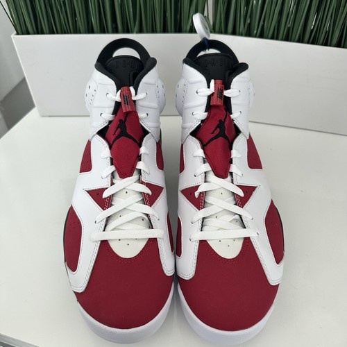 Nike Air Jordan 6 Retro OG Mid Carmine Rojo Blanco Negro CT8529-106 Hombres Talla 13 - Imagen 3 de 8