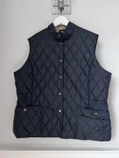 Eddie Bauer Quilted Goose Down Fitted Vest Womens Size XXL