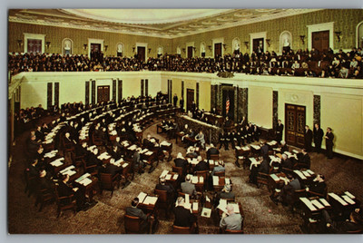 United States Senate in Session September 1963 Atomic Test Ban Treaty Postcard
