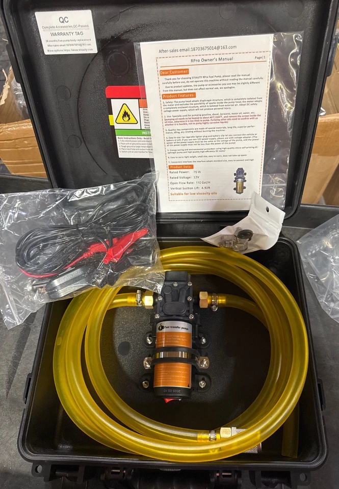 12V Fuel Transfer Pump Set, Moves up to 85 GPH (70W Boost Kit) - Image 2 of 4
