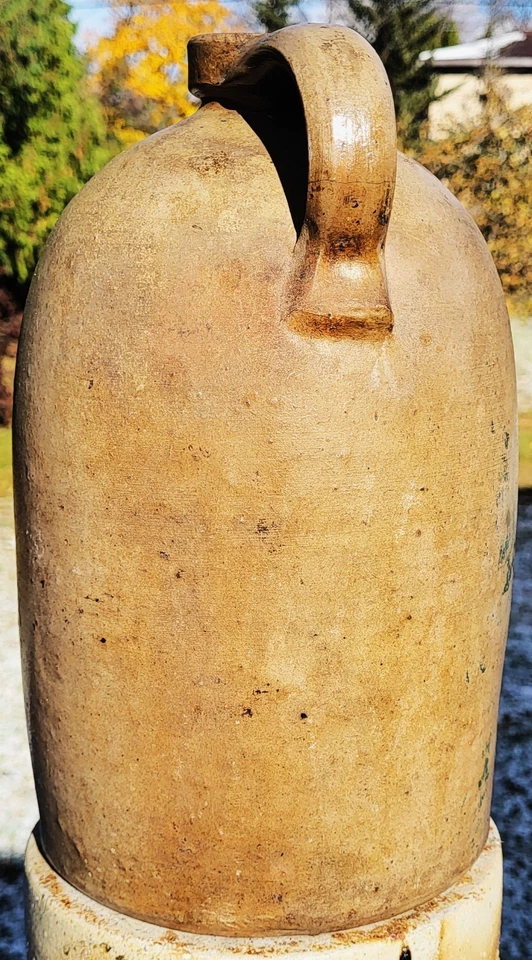 Jas. Benjamin, depósito de gres, no. 14 Water Street, Cincinnati, O. Jarra de 1 galón Foto 3 de 4