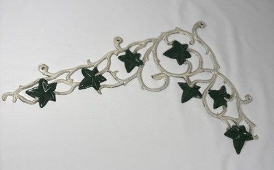 Vintage Metal Climbing Ivy Metal Wall Scroll Corner Decor MCM Stamped 44 B