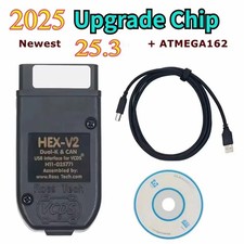 Hex V2 Plcc Vcds Interface V26.3 Work For Vw Audi Skoda Seat Up To 2025