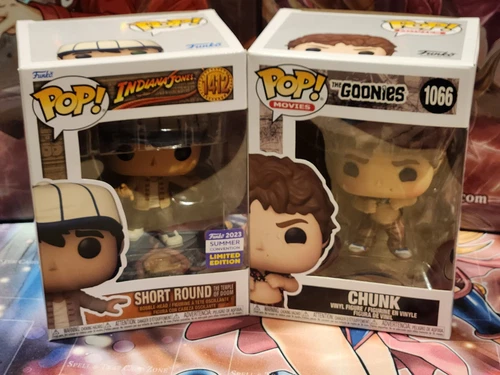 Funko Pop 80's Set! Indiana Jones - Short Round 2023 Exclusive / Goonies - Chunk