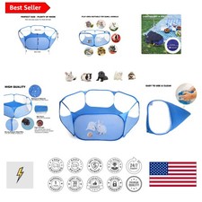 Spacious Indoor Playpen for Small Pets - Automatic Opening  Lightweight