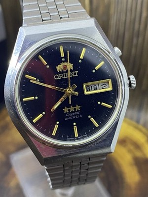 Vintage Orient Mechanical Automatic Movement Analog Dial Men Wrist Watch #9289