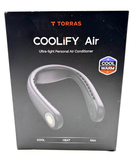 Torras Coolify Air Rechargeable Ultra-Light Personal Air Conditioner Black