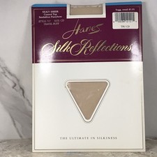 HANES SILK REFLECTIONS SILKY CONTROL TOP PANYTHOUSE SIZE CD IN TRAVEL BUFF