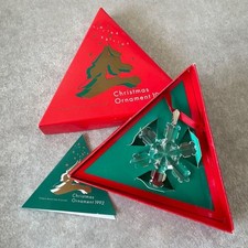 Swarovski Decorazione Natalizia 1992 Fiocco di Neve Stella Cristallo Con Scatola Limitata