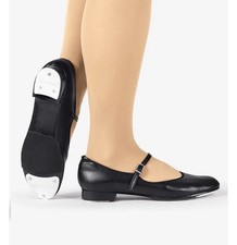 Women  s Black Theatrical Buckle Tap Shoe Size 7.5M