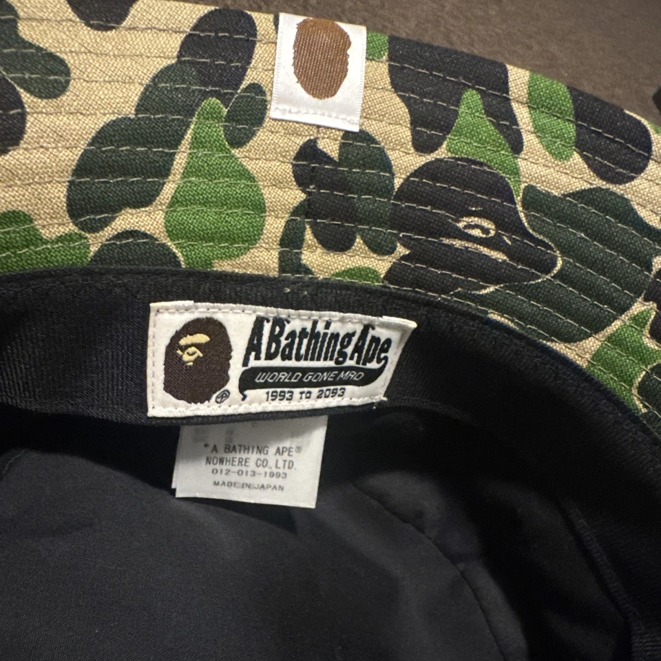 Bape A Bathing Ape 1er Camuflaje Camuflaje Sombrero Cubo Para Hombre Talla Grande Foto 3 de 3