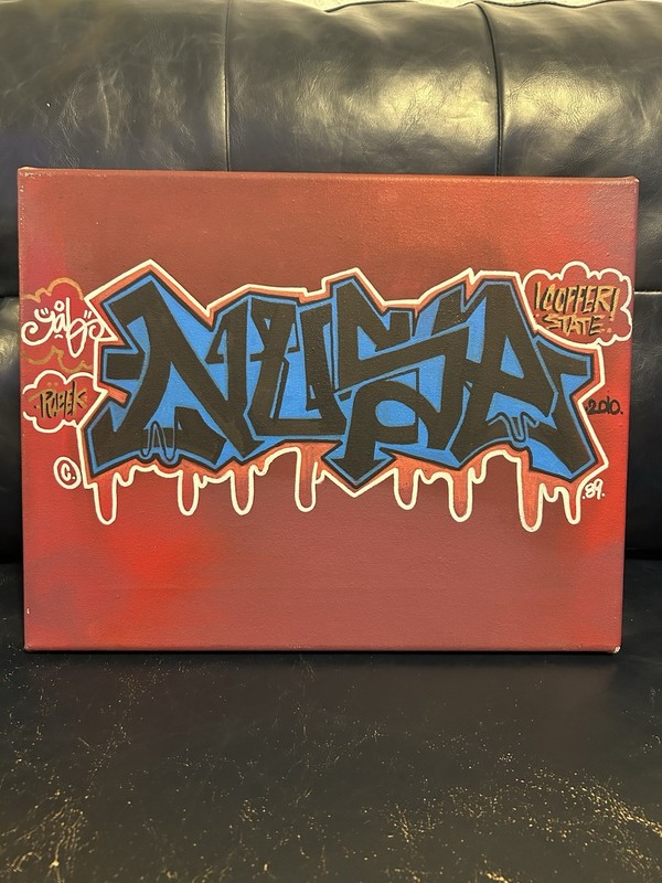 Dr Nuser89 Nuse89 Original Graffiti Art Oldschool Hip Hop 14” x 11” Canvas 2010