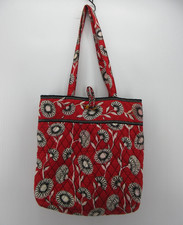 Vera Bradley Bag Women Red Deco Daisey Tote Shoulder Bag Purse Quilted Floral