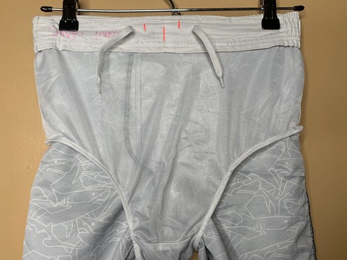 Old Navy Boys Size XL Swim Shorts Drawstring Waist Knee Length Black White Shark - Picture 16 of 24