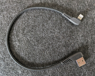 Doppelt 90° Grad Winkelstecker Ladekabel 25cm kurz USB-A auf 8-pin iPhone iPad