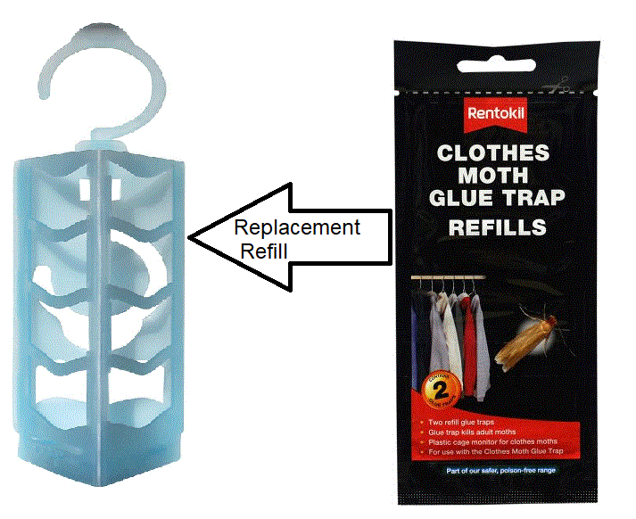 Rentokil Clothes Moth Glue Trap Refills Pack of 2 refills