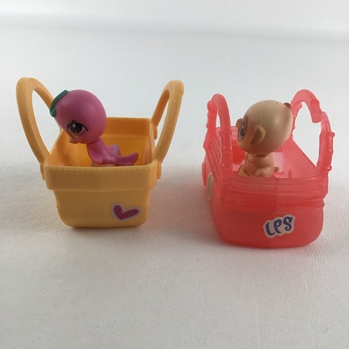 Littlest Pet Shop Bobblehead Mini Figures Mouse Bird Pet Carrier Hasbro Toy LPS - Picture 4 of 8