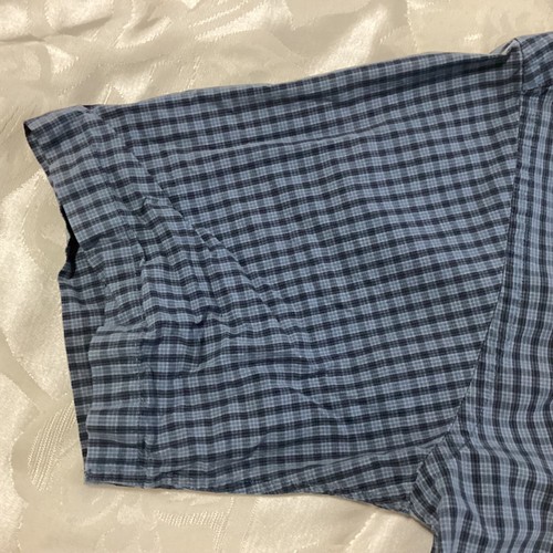 Camisa Tommy Hilfiger Abotonada Adulto M Azul Cuadros Manga Corta Bolsillos - Imagen 13 de 16