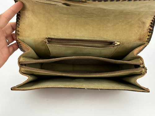 Vintage mexikanische verzierte Blumen Rose Clutch Handtasche Boho Western - Bild 15 von 17
