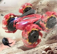 Remote Control Car Gesture Sensing RC Stunt Car Rotation 360 Rechargeable Red
