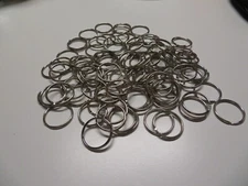 NEW KEY RINGS 25mm 1" DIAMETER SPLIT RINGS SILVER - Set of 100