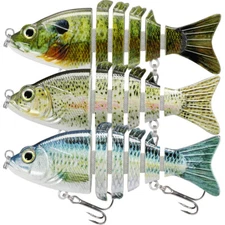 TRUSCEND Fishing Lures for Bass Trout Swimbaits for Bass Fishing Segmented Multi