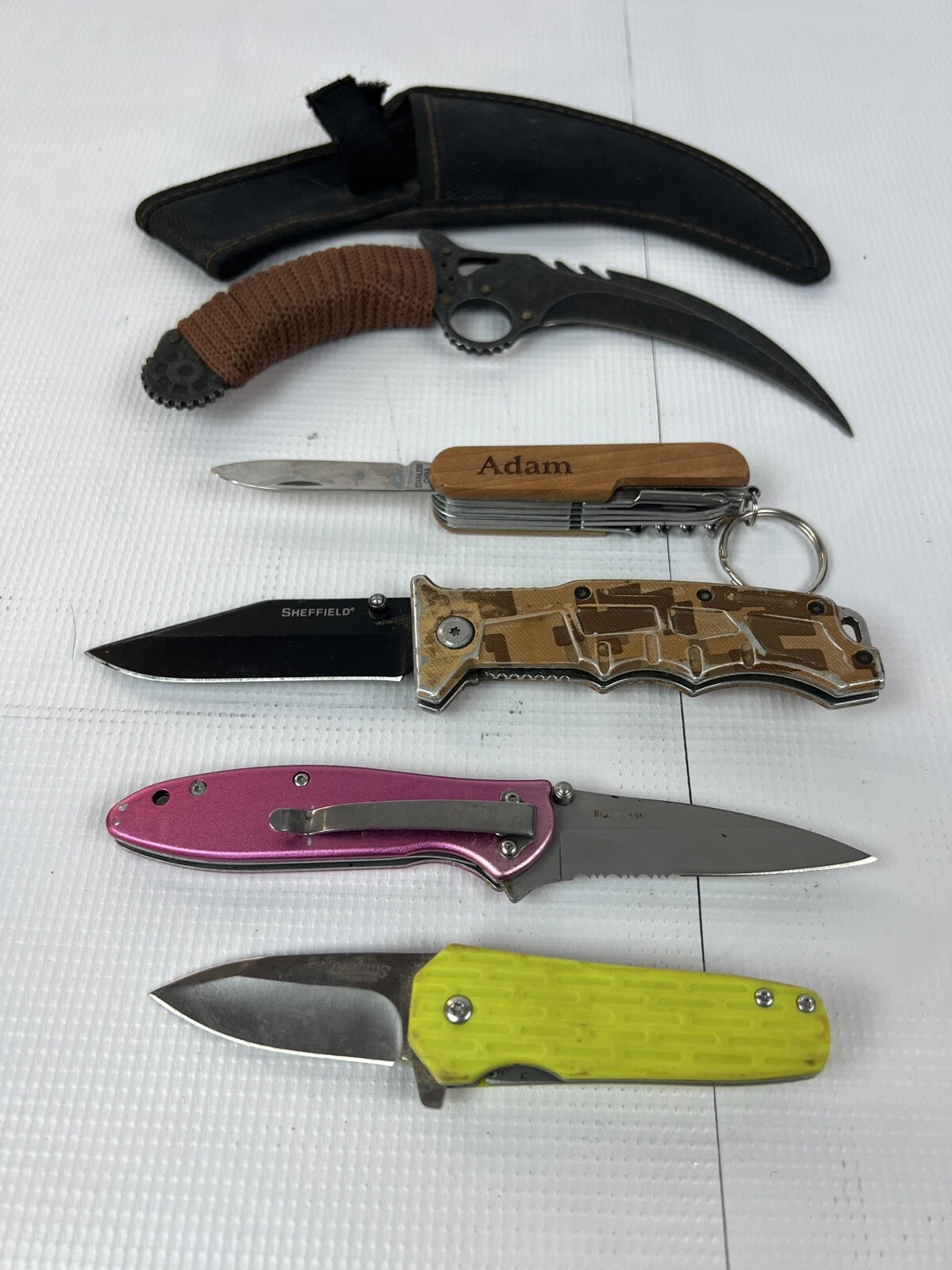 Lot of 5 Assorted Folding Pocket Knives/Multi Tools EDC Nice!