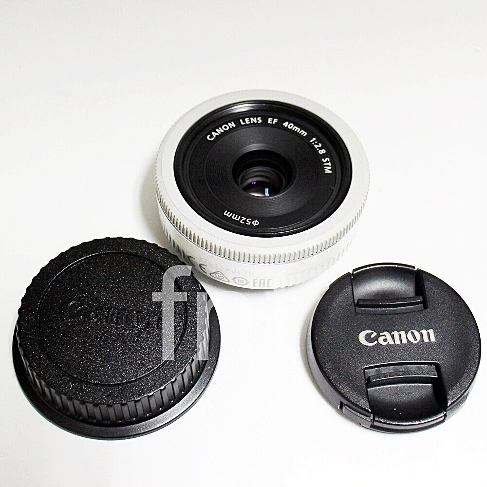 Canon EF 40mm F/2.8 STM Pancake Lens, Mint Condition, White Canon EF 40mm F/2.8 STM Pancake Lens, Mint Condition, White