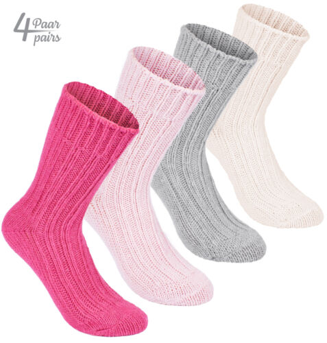 BRUBAKER 4 Pares de Alpaca Niños Calcetines 100% Lana de Alpaca Calcetines para Niños y Niñas - Imagen 19 de 33