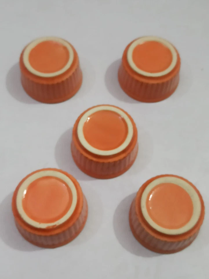 New Ceramic Bowl / Souffle set of 5 ceramic handmade Orange Banaras Gift - Image 3 of 4