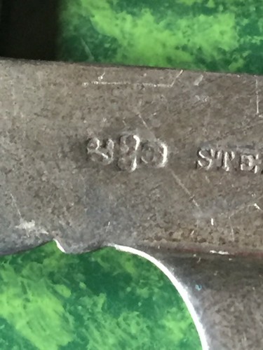 Unique GORHAM Vintage Victorian Sterling Silver Cape Suspender Clips Fastener - Picture 6 of 8