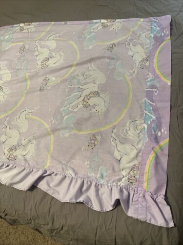 Cortina de unicornio arco iris vintage Sears Young At Heart solo derecha 44x61 - Imagen 11 de 14