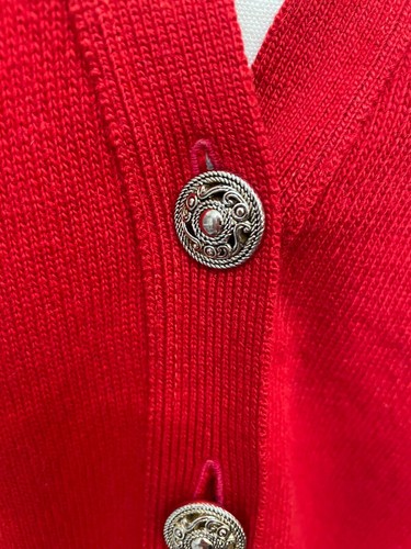Cárdigan rojo 100 % cachemir puro Hogg of Hawick Scotland SL - Imagen 2 de 12