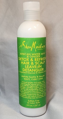 Shea Moisture Detox & Refresh Hair & Scalp Leave-In Conditioning Detangler ~8 oz