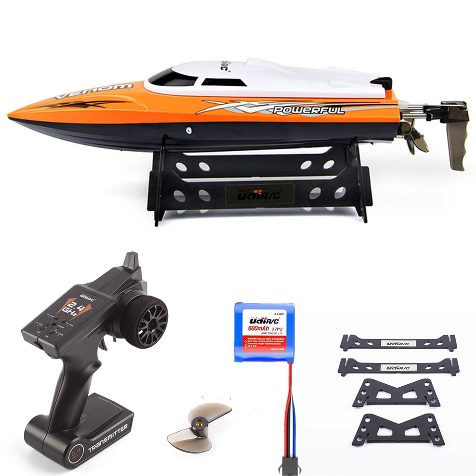 Udirc RC Boat 2.4GHz Remote Control High Speed RC Electric Boats Orange Gifts US - Image 4 of 4