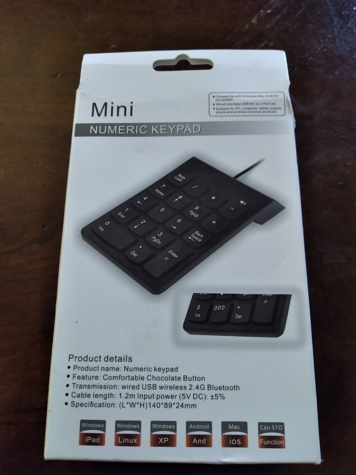 Numeric Keypad Number 18 Keys Pad Keyboard With USB Cable For Laptop desktop 