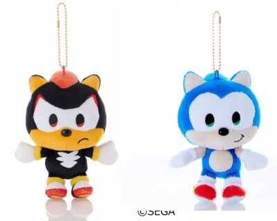 set SONIC & FRIENDS Mascot Shadow Sonic Plush Keychain Sega Fave