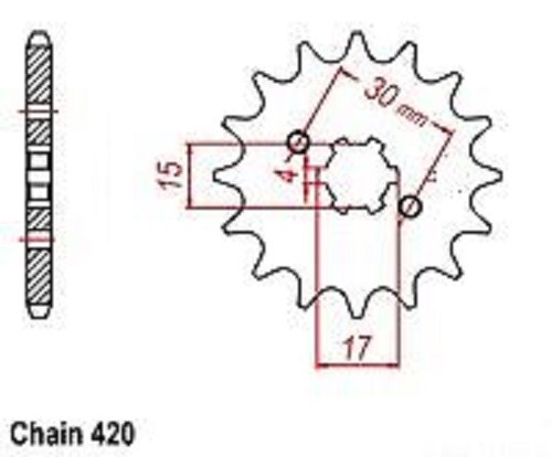 Chinese ATV dirtbike 12 Tooth Sprocket Front Coolster Taotao Gio